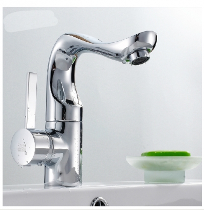 Wholesale And Retail Promotion NEW Luxury Chrome Brass Bathroom Basin Faucet Swivel Spout Vanity Sink Mixer Tap
