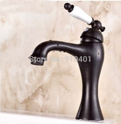 Wholesale And Retail Promotion NEW Oil Rubbed Bronze Bathroom Basin Faucet Vanity Sink Mixer Tap Ceramic Handle