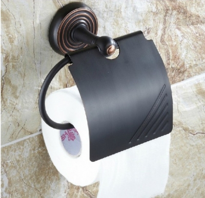Wholesale And Retail Promotion NEW Oil Rubbed Bronze Toilet Roll Paper Holder With Cover Toliet Tissue Holder