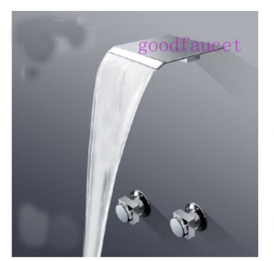 Wholesale And Retail Promotion NEW Wall Mounted Rainfall Bathroom Shower Faucet W/ Hand Shower Mixer Tap Chrome [Chrome Shower-2539|]
