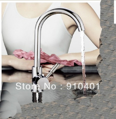 Wholesale And Retail Promotion Round Style Bathroom Basin Faucet Kitchen Sink Mixer Tap Swivel Spout 1 Handle [Chrome Faucet-1003|]