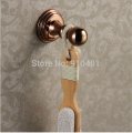 Wholesale And Retail Promotion Wall Mounted Rose Golden Bathroom Hook Hangers Robe Towel Hooks 2 PCS