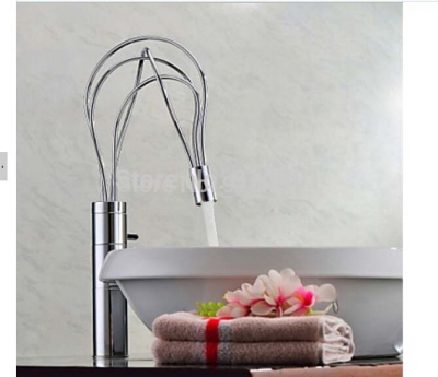 Wholesale And Retail Promotion deck mounted luxury chrome brass bathroom basin faucet single handle hole mixer tap [Chrome Faucet-1411|]