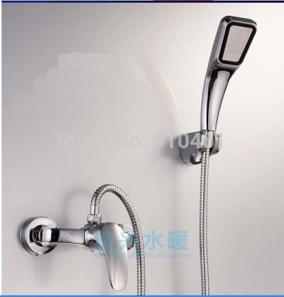 Wholesale And Retail Promotion wall mounted chrome brass bathroom tub faucet single handle w/ hand shower [Wall Mounted Faucet-5183|]