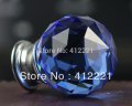 - 10 Pcs 35mm Crystal Glass Clear Blue Cabinet Knob Drawer Pull Handle Kitchen Door Wardrobe Hardware