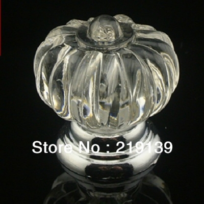 10x30mm Pumpkin Crystal Glass Door Knob Drawer Cabinet Pull Handle Cupboard Wardrobe [CrystalPull-106|]