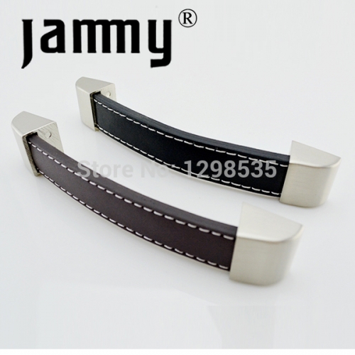 2014 96MM Leather Handles furniture decorative kitchen cabinet handle high quality armbry door pull