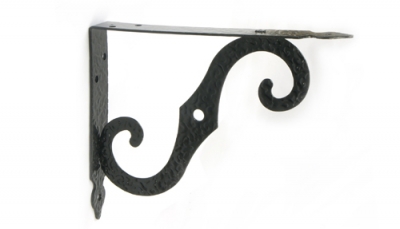 Art Antique black steel shelf support 190x250mm Mounting Bracket Frame Racks Wall Bookshelf
