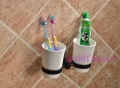 Brand NEW Wall Mounted Toothbrush Holder Cup oil rubbed bronze Vintage Double Cup Holder