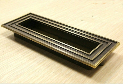 Bronze Cabinet Wardrobe Cupboard Knob Invisible Drawer Door Pulls Handles 128mm 5.04" MBS384-3 [Handles&Knobs-405|]