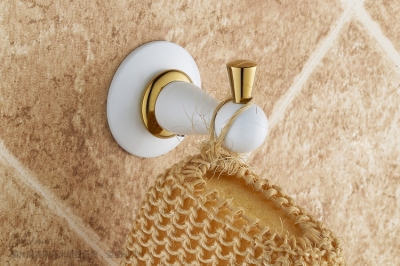 Fashion roasted white paint clothes hook, gold hook, wall clothes hook , hook towel set [BathroomHardware-138|]