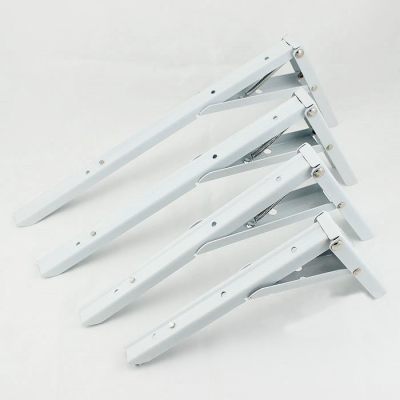 Folding White Shelf Brackets 14" RV Table Metal Bracket [FurnitureHardware-196|]