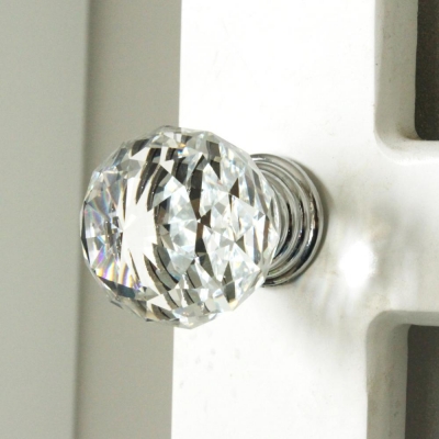 K9 Clear Crystal Knob Chrome Glitter knob kitchen cabinet knobs handles dresser cupboard door handles home decoration hardware