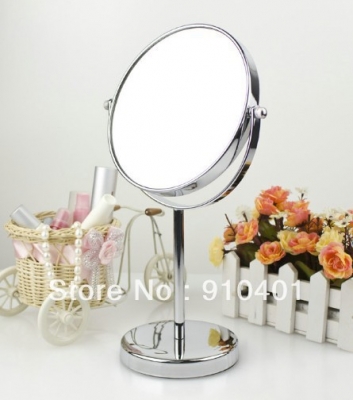 Luxury Deck Mounted Makeup Beauty Cosmetic Mirror Dual Side 3x to 1x Magnifying Mirror Chrome Brass Made