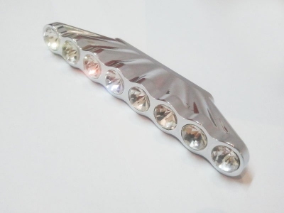 New Design Modern Fashion Diamond Glass Chrome Cabinet Drawer Knobs Pull Handle(C.C: 32MM,L:100MM)