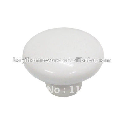 Plain white ceramic Round circle ring knob handle Cute kids dresser wardrobe knobs wholesale and retail shipping discount P0