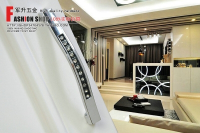 Silver Modern Style Cabinet Wardrobe Knob Drawer Door Pulls Handles 192mm 7.56" MBS258-4 [Handles&Knobs-266|]