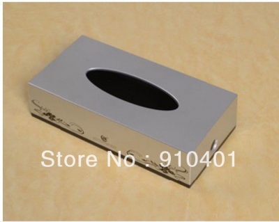 Wholesale And Retail Promotion Bathroom Square Plastic Waterproof Deck Mounted Tissue Paper Box Silver Color