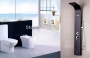 Wholesale And Retail Promotion Black Bathroom Rain Shower Column Massage Jets Tub Spout Shower Panel Hand Unit