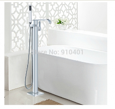 Wholesale And Retail Promotion Floor-Mounted Bath Tub Filler Faucet Mixer Tap With Hand Shower Free Standing