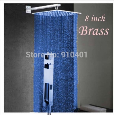 Wholesale And Retail Promotion LED Color Changing Thermostatic Rain Shower Faucet With Hand Shower Mixer Tap