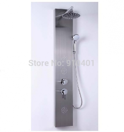 Wholesale And Retail Promotion Luxury Brushed Nickel Shower Column Massage Jets Hand Shower Shower Panel [Shower Column Shower Panel-3941|]