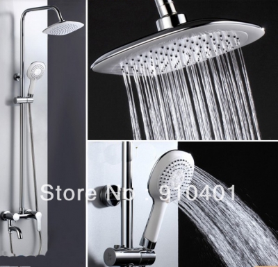 Wholesale And Retail Promotion Luxury Wall Mounted Bathroom Tub Faucet 8" Rain Shower Faucet Set Single Handle