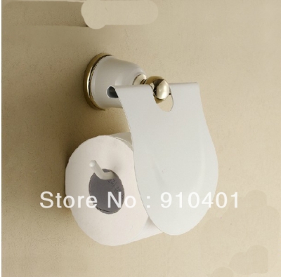Wholesale And Retail Promotion Modern White Painting Bathroom Toilet Paper Holder W/ Roll Cover [Toilet paper holder-4554|]