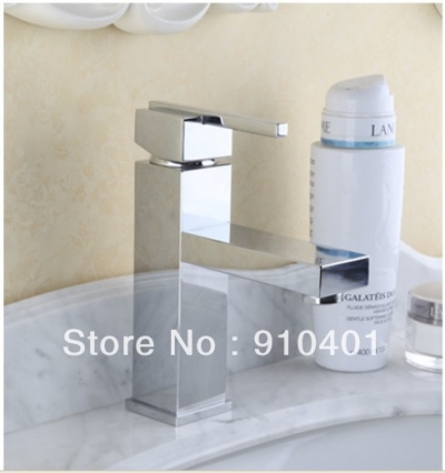 Wholesale And Retail Promotion NEW Bathroom Brass Faucet Single Hanle Deck Mounted Vanity Sink Mixer Tap Chrome