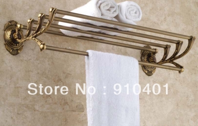 Wholesale And Retail Promotion NEW Bathroom Luxury Antique Clothes Towel Shelf Towel Rack Holder W/ Towel Bar