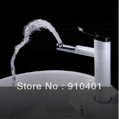 Wholesale And Retail Promotion NEW Modern Chrome Brass Bathroom Basin Faucet Swivel Spout Vanity Sink Mixer Tap [Chrome Faucet-1602|]