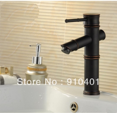 Wholesale And Retail Promotion NEW Oil Rubbed Bronze Bathroom Bamboo Faucet Vanity Sink Mixer Tap Single Handle [Oil Rubbed Bronze Faucet-3643|]