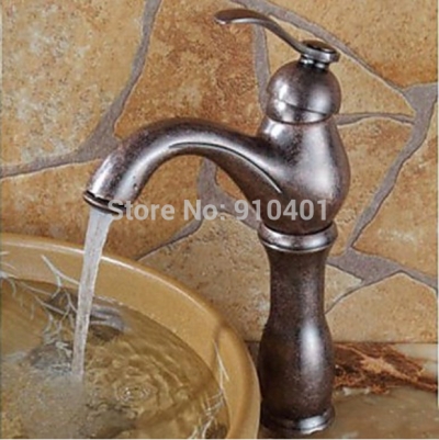 Wholesale And Retail Promotion NEW Oil Rubbed Bronze Tall Bathroom Faucet Single Handle Vanity Sink Mixer Tap