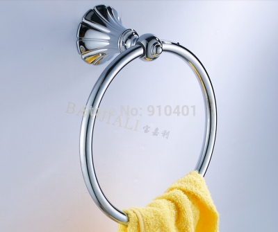 Wholesale And Retail Promotion NEW Polished Chrome Brass Wall Mounted Towel Ring Holder Towel Hanger Bar Holder [Towel bar ring shelf-5058|]