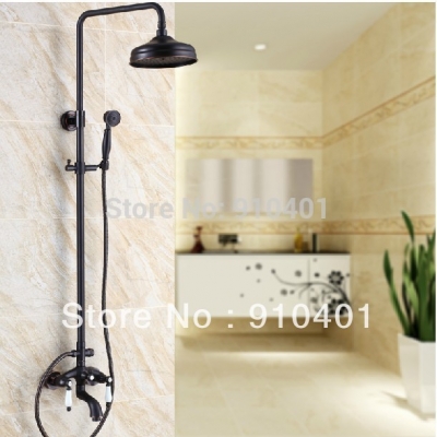 Wholesale And Retail Promotion Oil Rubbed Bronze 2 Handles Bathroom Tub & Shower Faucet Set W/ Hand Shower Set [Oil Rubbed Bronze Shower-3910|]