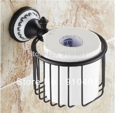 Wholesale And Retail Promotion Oil Rubbed Bronze Bath Toilet Paper Basket Holder Shower Caddy Storage Holder [Toilet paper holder-4574|]