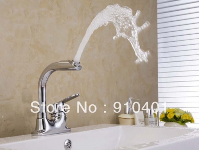 Wholesale And Retail Promotion Polished Chrome Brass Bathroom Basin Faucet Vanity Sink Mixer Tap Single Lever