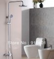 Wholesale And Retail Promotion Polished Chrome Wall Mounted Shower Faucet Set 8