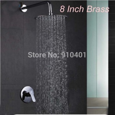 Wholesale And Retail Promotion Wall Mounted Round Rain Shower Faucet Set Single Handle Valve Mixer Tap Chrome