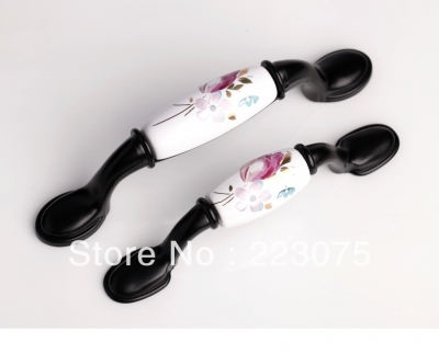 -76mm tulip black handle and knobs / drawer pull /furniture hardware handle / door pull C:76mm