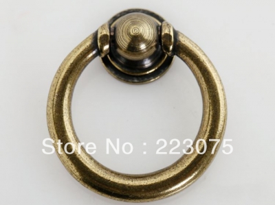 -ZH7720B D:35MM w screw Zinc alloy European Antique bronze Ring drawer cabinets pull handle door knobs 10pcs/lot [AntiqueHandles-42|]