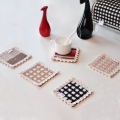 10PCS/LOT 100% cotton knitted insulation mat placemat cup pad bowl pad coasters(11cm*11cm)