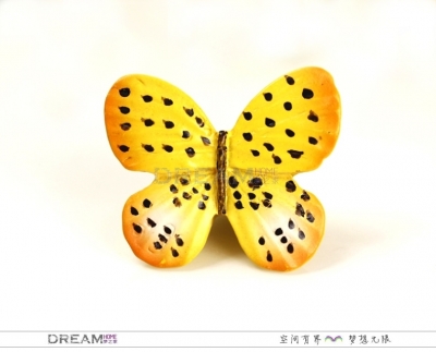 10pcs Yellow butterfly cabinet pull, handle for cabinet , Kids room cupboard knob
