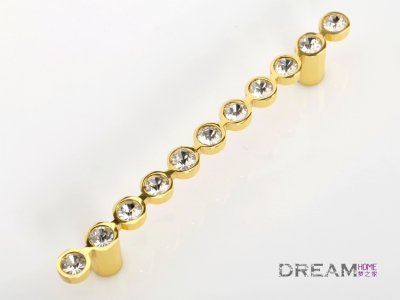 128mm gold fashion Crystal handle for cabinet, crystal pull for drawer, Furniture hardware handle [CrystalHandles-276|]