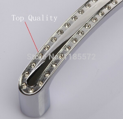 128mm newest style Crystal Glass Handles and Knobs for cupboard kitchen Cabinet bedroom cabinet