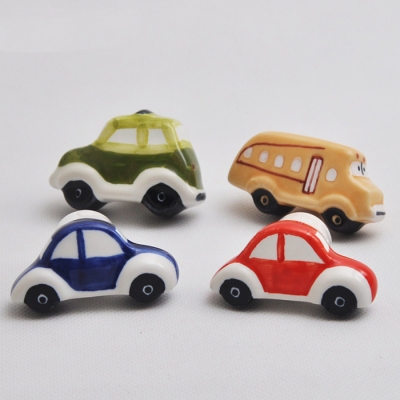 8pcs bus car series Ceramic knob for Kids/ Children Room cartoon Cabinet Drawer Pull knobs Handle Furniture Hardware Home Decor