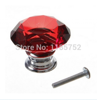 Brand New 8PCS 40mm Red China Cabinet Knobs Drawer Hardware For Furniture Glass Drawer Pulls Kitchen Door Handles Free Shipping [Knobs-131|]
