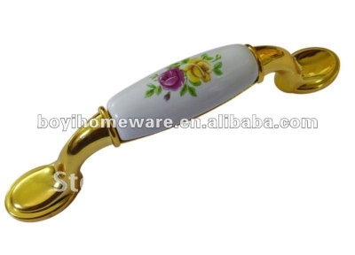 Colored pattern ceramic handles cabinet hardware wholesale and retail shipping discount 50pcs/lot A11-BGP