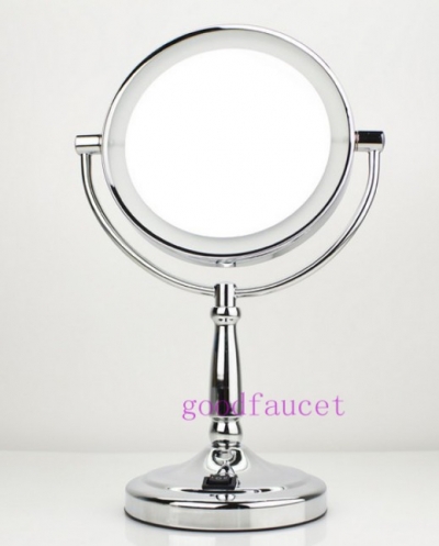 Hot-selling led light makeup mirrors desktop 7" double sided magnifying mirrors with transformer battery [Make-up mirror-3636|]