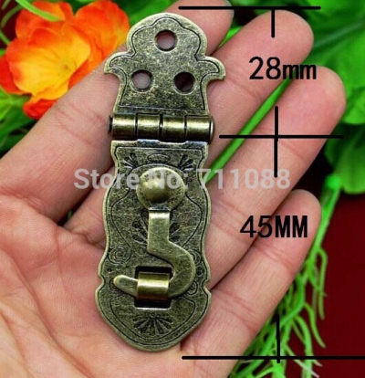 New antique iron lock laptop lock hasp take gift packing buckle hinge lock hasp [Buckleaccessories-117|]